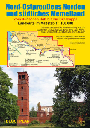 Landkarte Nord-Ostpreußens Norden und südliches Memelland