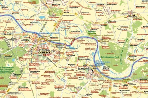 Ausschnitt um Tilsit/Sowjetsk