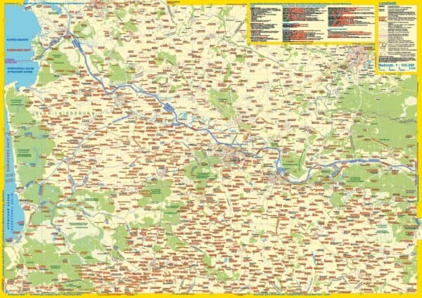 Landkarte Nord-Ostpreußens Norden und südliches Memelland Planseite