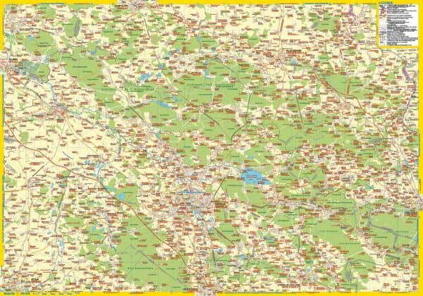 Landkarte Oberschlesiens Norden_ Planseite